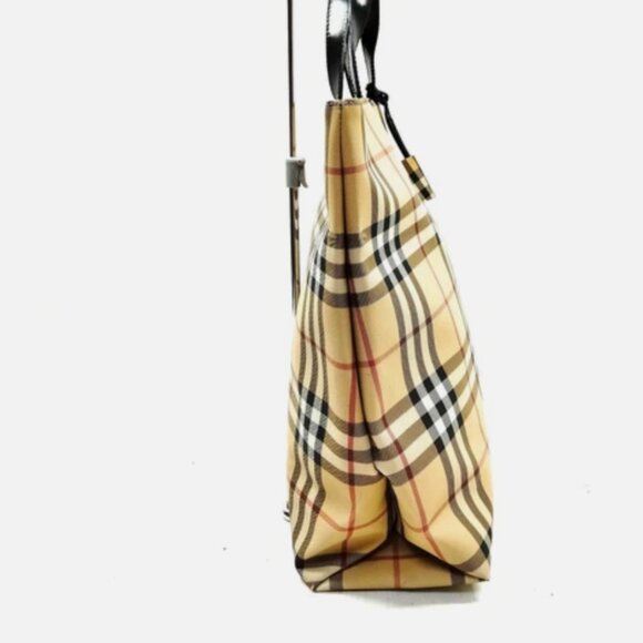 Burberry London Tote Bag Brown PVC - Picture 3 of 9